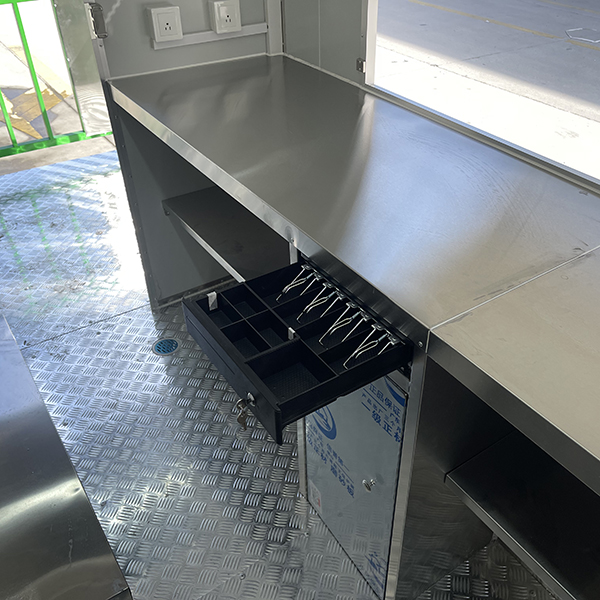 16.5FT BLACK FLAME STICKER SQUARE FOOD TRAILER