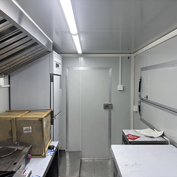 16.5FT Black Single Window Square Food Trailer with Fence