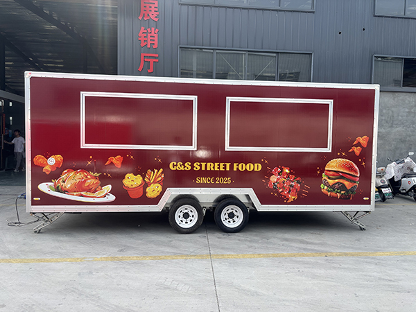 16.5FT STICKER DOUBLE WINDOWS SQUARE FOOD TRAILER