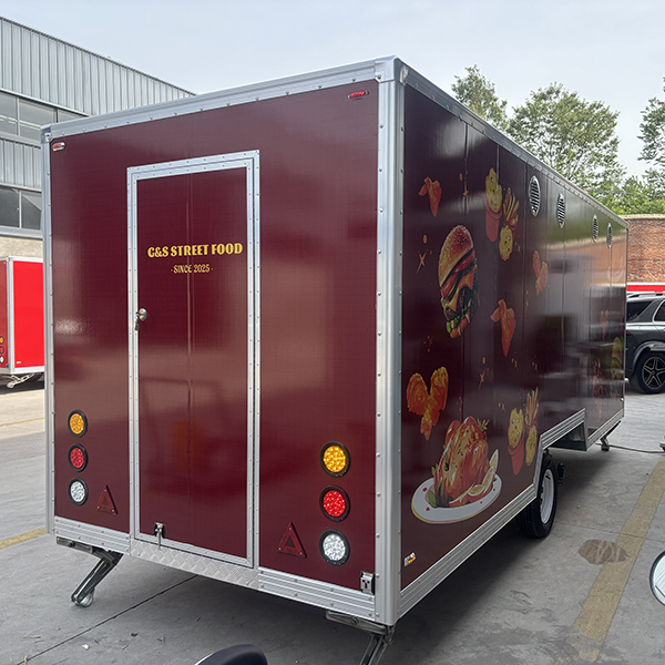 16.5FT STICKER DOUBLE WINDOWS SQUARE FOOD TRAILER