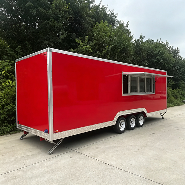 19.7FT RED SQUARE FOOD TRAILER