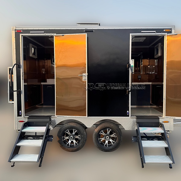 10FT 2 Stall Black Restroom Trailer