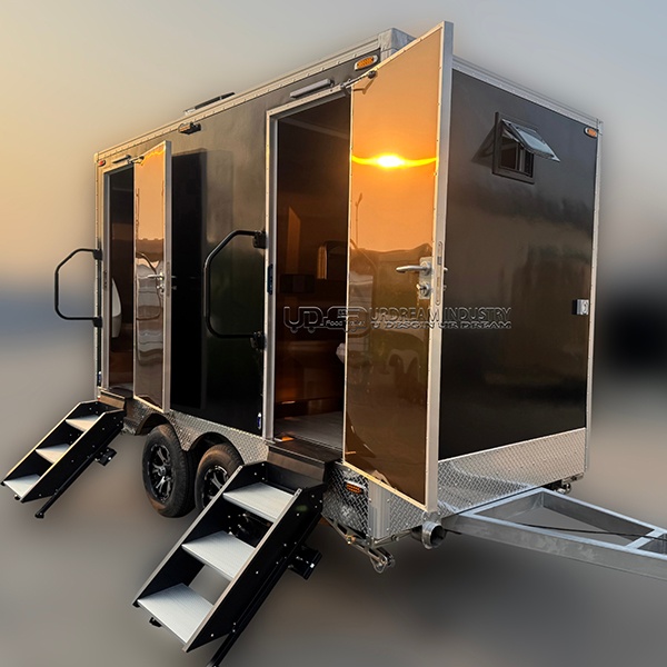 10FT 2 Stall Black Restroom Trailer