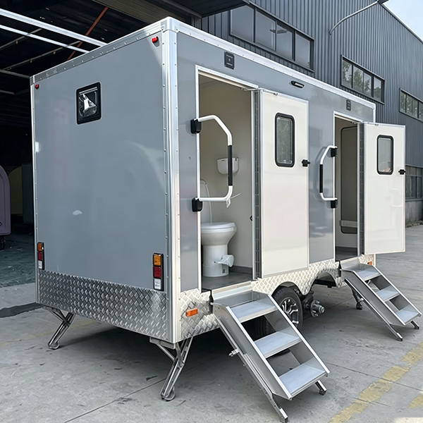 10FT 2 Stall Gray Restroom Trailer