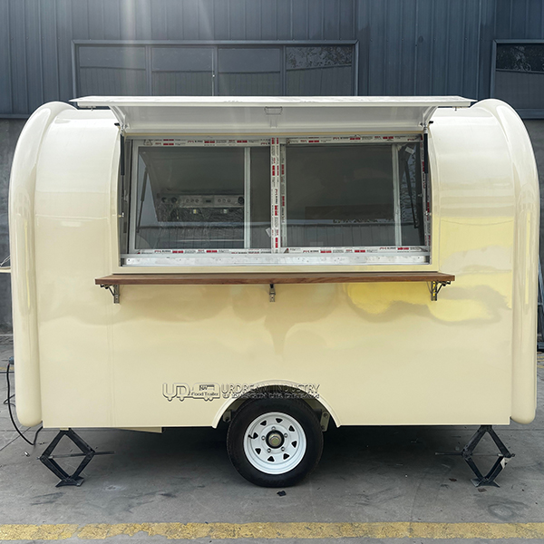 10FT Beige Small Round Food Trailer