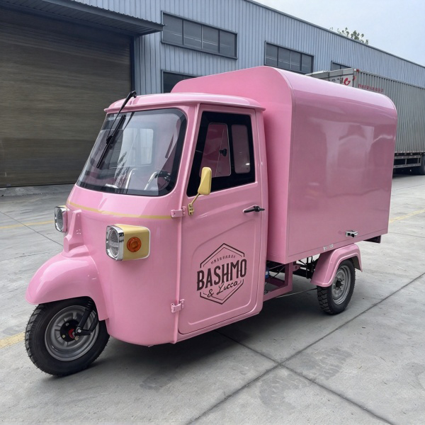 10.5FT Pink Piaggio Food Truck