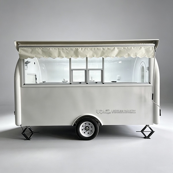 11.5FT White Small Round Food Trailer