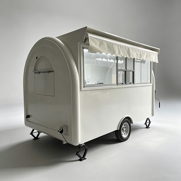 11.5FT White Small Round Food Trailer