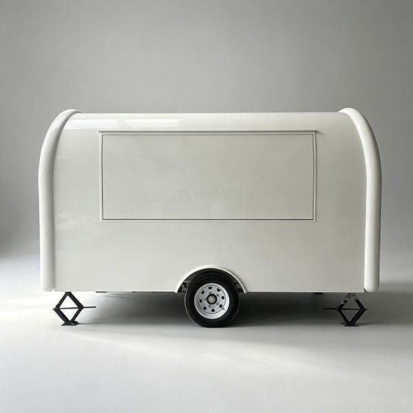 11.5FT White Small Round Food Trailer