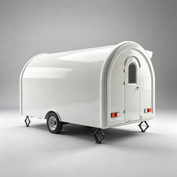 11.5FT White Small Round Food Trailer