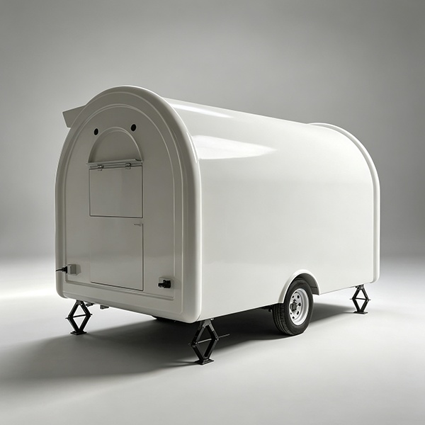 11.5FT White Small Round Food Trailer