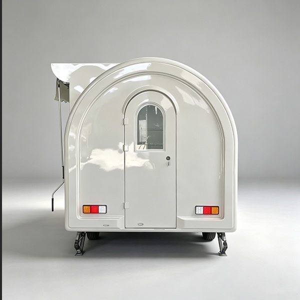 11.5FT White Small Round Food Trailer
