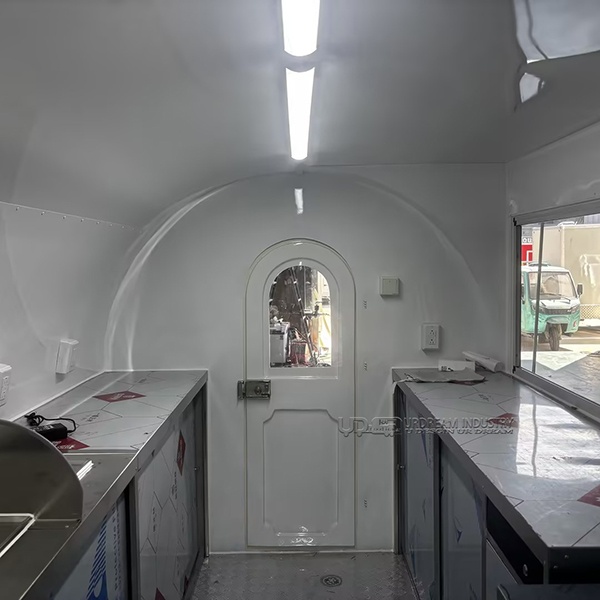 11.5FT White Small Round Food Trailer
