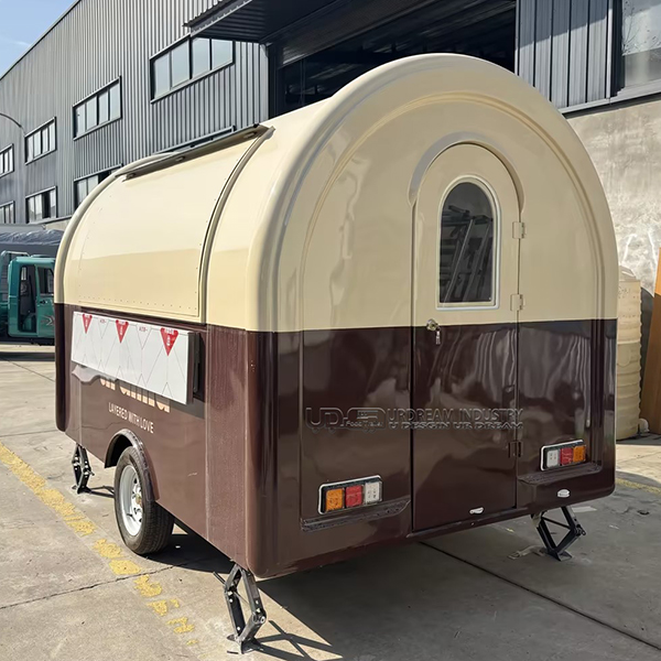10FT Retro Two-Tone Small Round Food Trailer